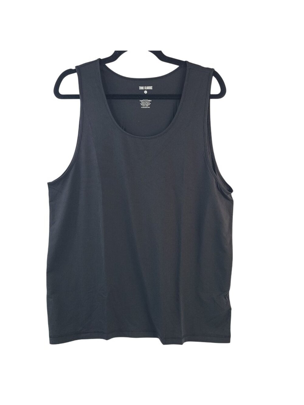 NEW True Classic Black Tank Top Men's Sz Large Sleeveless Moisture-Wicking